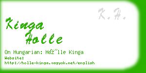 kinga holle business card